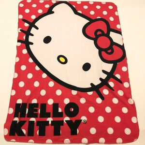2014 Hello Kitty Polka  Dot Throw Blanket Northwest 58 x 41 Inch